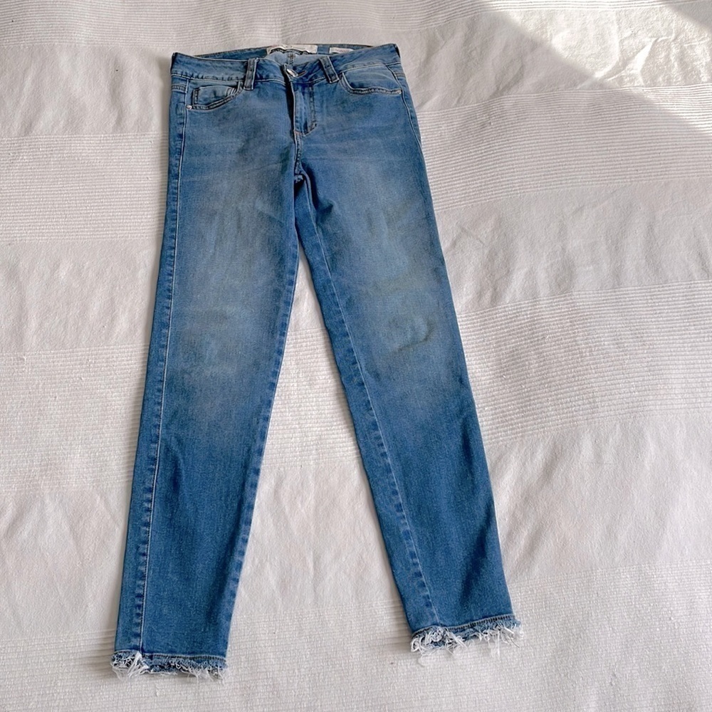 Doo Australia Low Rise Raw Hem Skinny Jeans Size EU 38